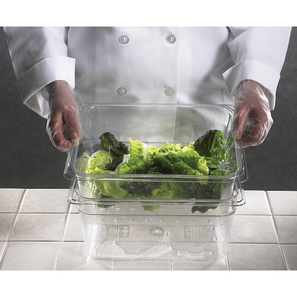 Cambro - Camwear Colander, 10-7/16" x12-3/4"x5", Clear Polycarb, Fits 1/2 Size Food Pans